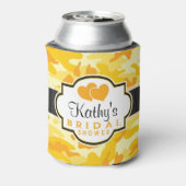 Gelborange Camouflage, Camouflage Brautparty Dosenkühler (Kanne Rückseite)