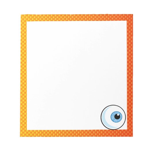 Gelborange Eyeball Notizblock (Vorderseite)