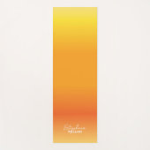 Gelborange Gradient Yoga Mat mit Individuelle Name Yogamatte (Vorderseite)
