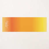 Gelborange Gradient Yoga Mat mit Individuelle Name Yogamatte (Vorderseite (Horizontal))