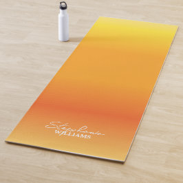 Gelborange Gradient Yoga Mat mit Individuelle Name Yogamatte