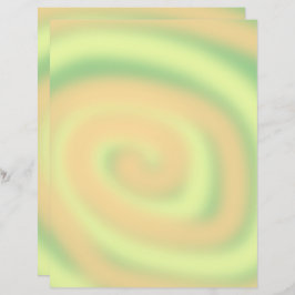 Gelborange grüne Paste Swirk Scrapbook Paper