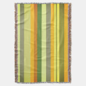 Gelborange grüne Streifen Decke (Vorderseite Vertikal)
