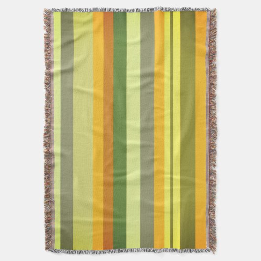 Gelborange grüne Streifen Decke (Vorderseite Vertikal)
