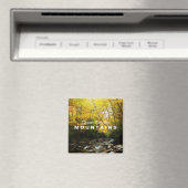 Gelborange Herbstmagnet Große rauchige Berge Magnet (In Situ (Geschirrspüler))