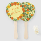 Gelborange Hochzeit Fächer (Vorne und Hinten)