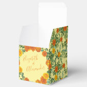 Gelborange Hochzeitsflorale Rose Geschenkschachtel (Geöffnet)