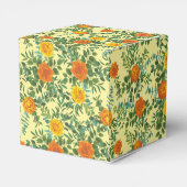 Gelborange Hochzeitsflorale Rose Geschenkschachtel (Rückseite)