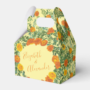 Gelborange Hochzeitsflorale Rose Geschenkschachtel