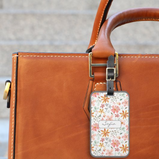 Gelborange Musterbezeichnung Gepäckanhänger