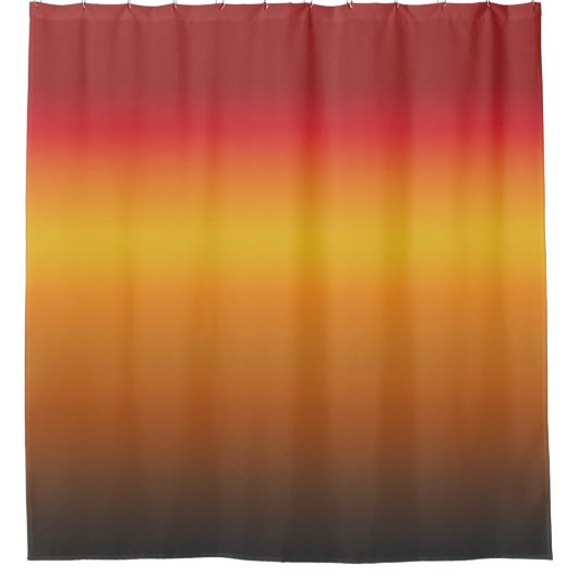 Gelborange Orange Yellow Ombre Duschvorhang (Vorderseite)