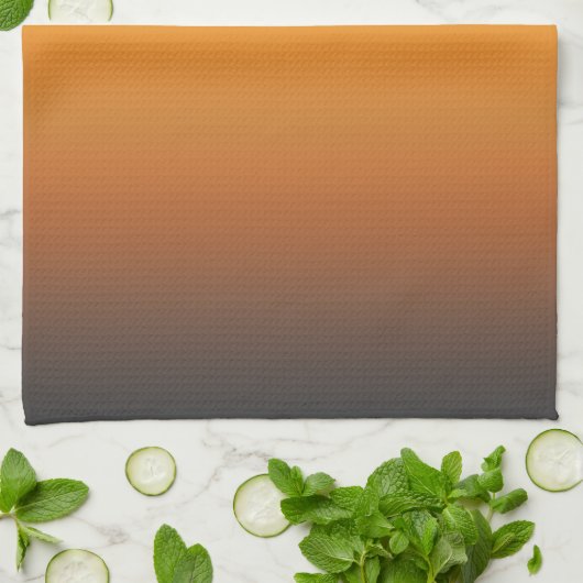 Gelborange Orange Yellow Ombre Geschirrtuch (Gefaltet)