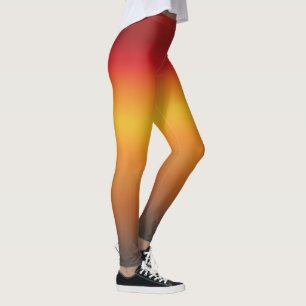 Gelborange Orange Yellow Ombre Leggings