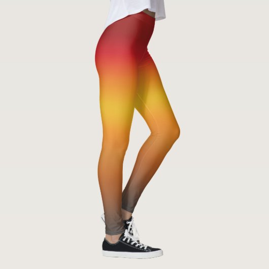 Gelborange Orange Yellow Ombre Leggings (Rechts)