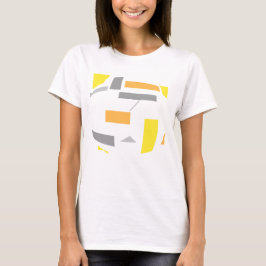 Gelborange Ovale geometrische Formen Abstrakt T-Shirt