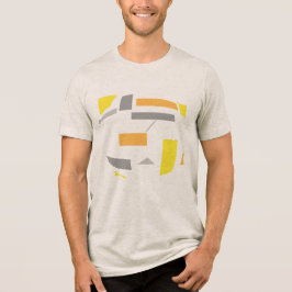 Gelborange Ovale geometrische Formen Abstrakt Tri-Blend Shirt