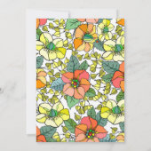 Gelborange Retro Vintages Blumenhaus (Rückseite)