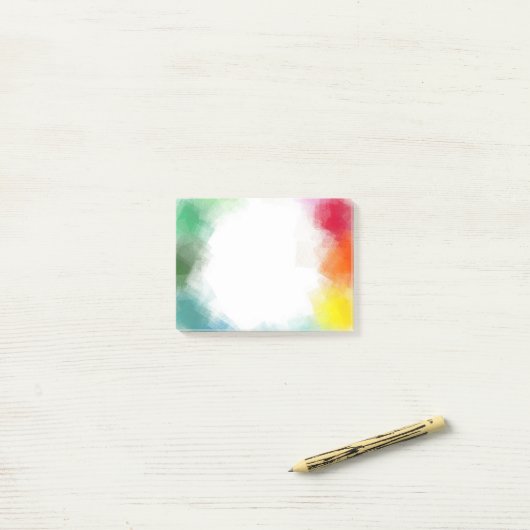 Gelborange Rosa Rosa Lila Regenbogen Post-it Klebezettel (Auf Schreibtisch)