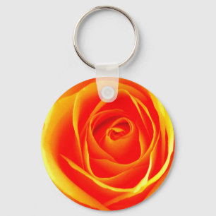 Gelborange Rose Schlüsselanhänger