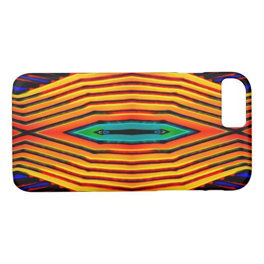 Gelborange rote geometrische Farben Case-Mate iPhone Hülle (Rückseite (Horizontal))