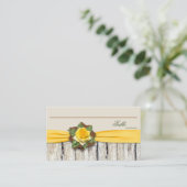 Gelborange S, Band, Platzkarte Burlap (Stehend Vorderseite)