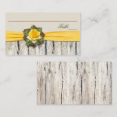 Gelborange S, Band, Platzkarte Burlap (Vorne/Hinten)