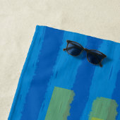 Gelborange S Streifen Strandtuch (Beispiel)