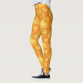 Gelborange Schnürsenkel Leggings (Links)