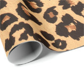 Gelborange Schwarze Leoparden Geschenkpapier (Rolleneckpunkt)
