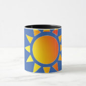 Gelborange Sonnenstrahlung Tasse (Zentrum)