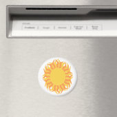 Gelborange Sonnenzange Magnet (In Situ (Geschirrspüler))