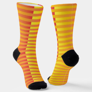 Gelborange Streifen Socken