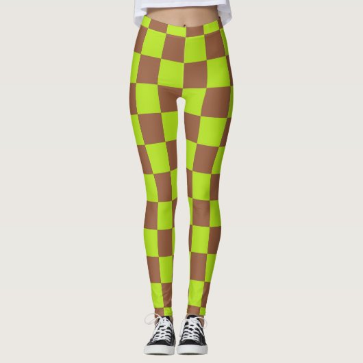 Gelborange und braun leggings (Vorderseite)