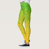 Gelborange und grüne Freckles drucken Leggings (Links)