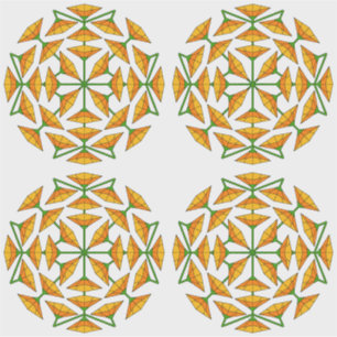 Gelborange und orange Gelbe Spiegel Blume Aufkleber