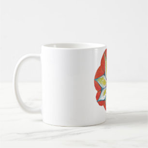 Gelborange Wasserfarben-Mandala Klassischer weißer Kaffeetasse
