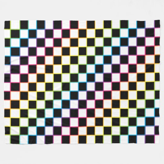 Gelborange weiß fleecedecke (Vorderseite (Horizontal))