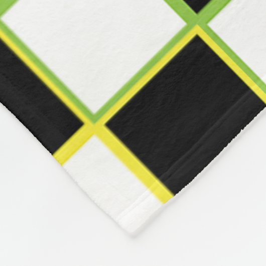 Gelborange weiß fleecedecke (Ecke)