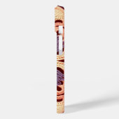 GelbOrangeviolettFarbige Granny Square Crochet Case-Mate iPhone Hülle (Rückseite / Links)