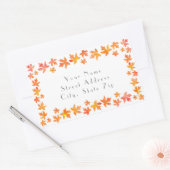 Gelborner Ahorn Blätter Garland Rechteckiger Aufkleber (Umschlag)