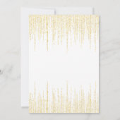 Gelborngelbe Glitzer Einladung (Rückseite)