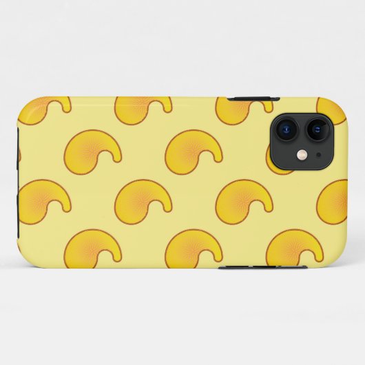 Gelbpaisley Case-Mate iPhone Hülle (Rückseite (Horizontal))