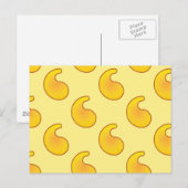 Gelbpaisley Postkarte (Vorne/Hinten)