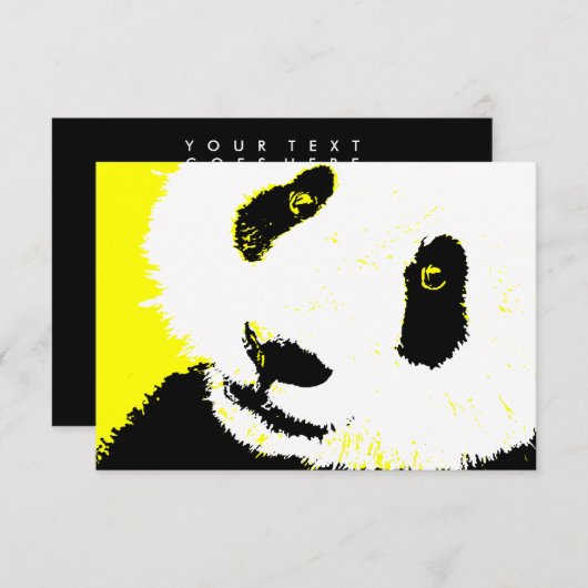 Gelbpanda Einladung (Vorne/Hinten)