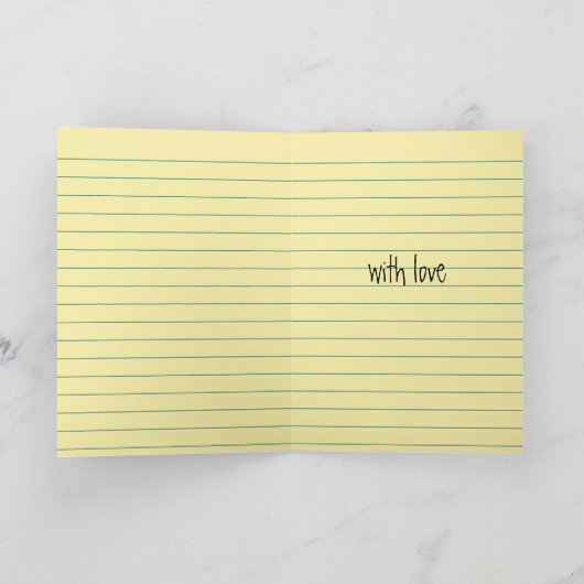 Gelbpapier Karte (Innenseite)