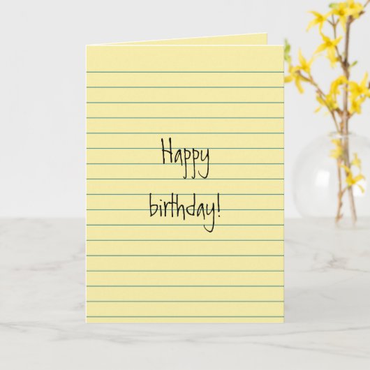 Gelbpapier Karte (Gelbe Blume)