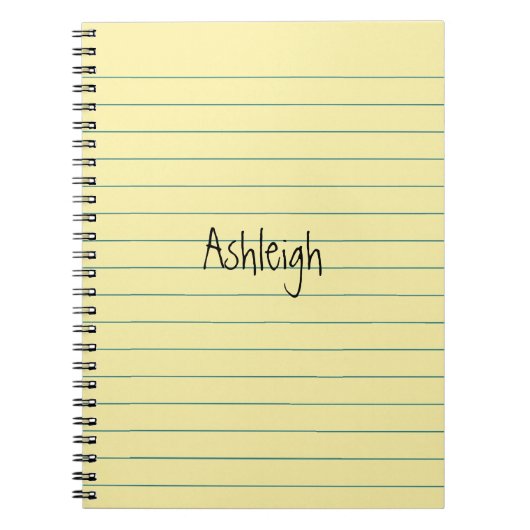 Gelbpapier Notizblock (Vorderseite)