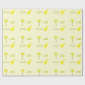 Gelbpapiermuster Geschenkpapier (Flach)