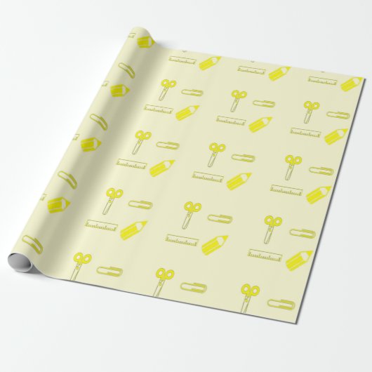 Gelbpapiermuster Geschenkpapier (Ungerollt)