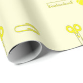 Gelbpapiermuster Geschenkpapier (Rolleneckpunkt)